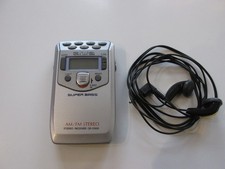 Taschenradio AIWA CR-D500, AM/FM, Silber, mit Kopfhörer