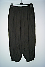 Moonshine Leinen Hose weite Form Aladin Lagenlook schwarz Gr. 44 46 48 50