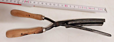 Antiker LOCKENSTAB Holzgriffe Brenneisen  