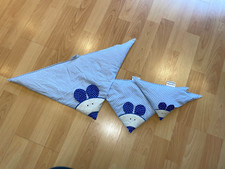 Körnerkissen Maus Wärmekissen - blaue Punkte / blau Karo - L / XL / XXL