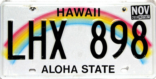 Hawaii rainbow nummernschild - hawaii,