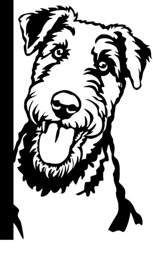 Airedale terrier aufkleber - aufkleber,