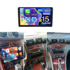 Autoradio 6+128G Carplay Android 15.0 Für Mercedes CLK-klasse W209 2002-2006 GPS