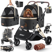 RETOURE Hundewagen 3in1 Hundebuggy Katzen Hunde Haustier Transport Wagen Tasche