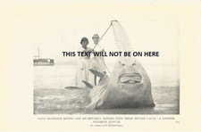 LADY RICHMOND BROWN AND MR MITCHELL SAWFISH c 1930 PHOTO ILLUSTRATION PRINT