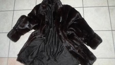 MINK Excellent Black Nerzjacke Pelzmantel Winterjacke Swinger Echt Größe M 38 40