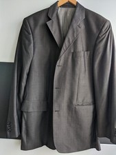 Herren Designeranzug Hochzeit Kommunion Herrenanzug grau-braun glänzend gebr.