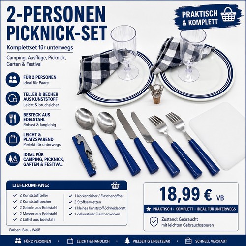 Personen picknick set - 2-personen, picknick-set