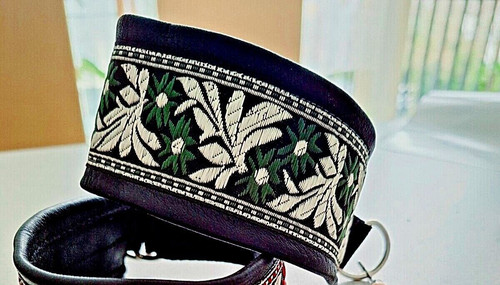 Halsband echt leder windhund - leder,