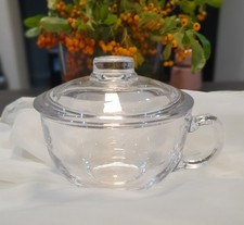Suppentasse Glas Teetasse mit Deckel neu