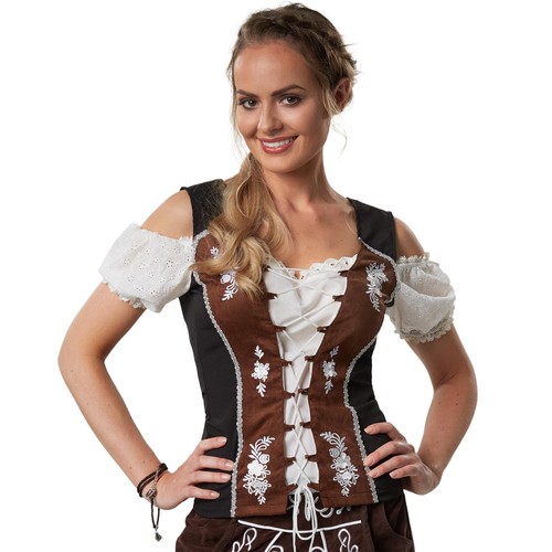 Trachtenbluse blumen dirndl - blumen,