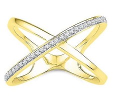 10K Gelbgold Weißer Diamant