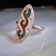 Ring Silber 925 Koralle
