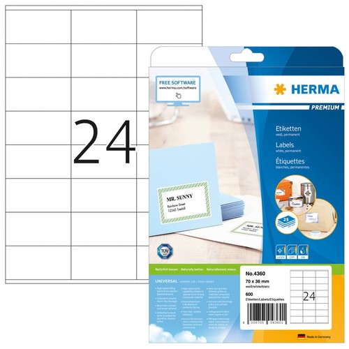 Herma etikett premium 4360 - herma,