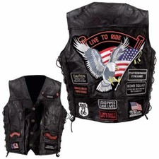 Weste Ohne Ärmel Jacke Aus Leder Aigle Live To Ride Route 66 - Biker Land
