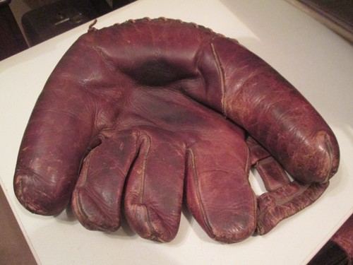 Antiker leder baseball fang - leder,