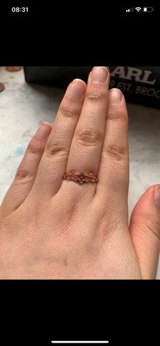 Rosé goldener ring mit - rosé,