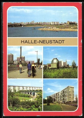 Halle neustadt freibad - ak, halle-neustadt,