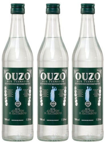 Ouzo tirnavos green - green, 3x