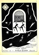 1930 * Original Werbung "Nora-Radio, 3-Ventil-Funkgerät" im Pass