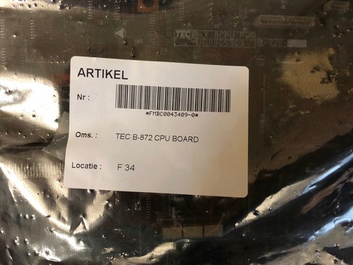 Toshiba tec 872 cpu board - tec,