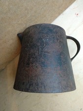 Topf Kleeblatt Milchtopf Gusseisen Deko Pflanzgefäß Garten alt antik Küche 