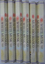 6 Packg. á 20 Stück RÄUCHERSTÄBCHEN Marke incense HEM white Musk Moschus