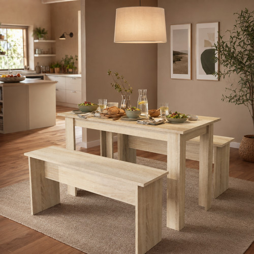 Tlg essgruppe mit tisch und - 3-tlg.,