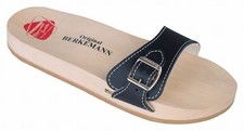 Berkemann Original-Sandale 0100-900, Holz-Sandale Leder schwarz Gr. 3-10,5