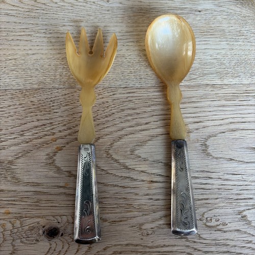 Vintage salatbesteck set - salatbesteck,