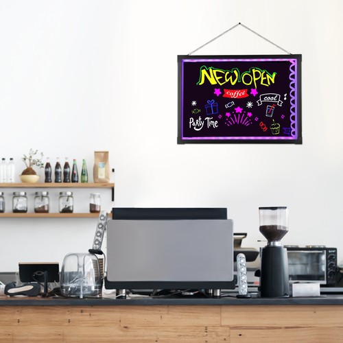 Led schreibtafel leuchttafel - led,