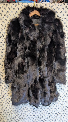Pelzmantel schwarz braun - pelzmantel, schwarz/braun