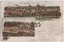 alte Litho-Ak Gotha, Gruss vom