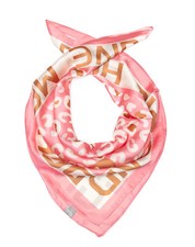 Damen Halstuch Seidenmix Rosa Creme gemustert Elegant Modetuch Nickituch Tuch