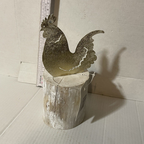 Dekofigur huhn aus metall auf - dekofigur,