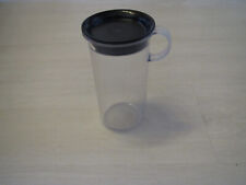 Tupperware Michkännchen,Sahnekanne,Kanne,Tafelperle,Glasklar,Deckel,RAR,Schwarz