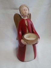 Valentino Keramik  Engel , Teelichthalter in Rot