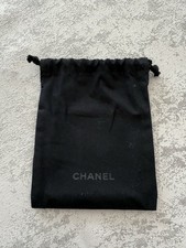 CHANEL etui stoff säckchen schmuck tasche  klein SCHWARZ neu original 10x14cm