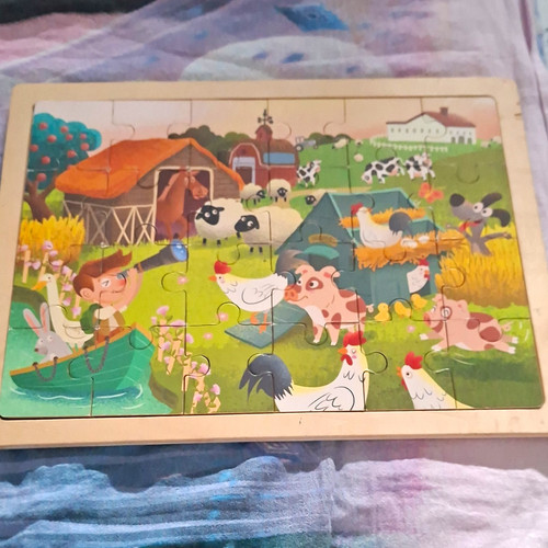 Holz rahmenpuzzle bauernhof - rahmenpuzzle,