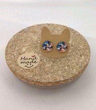 Ohrringe Ohrstecker Glascabochon Mickey Maus