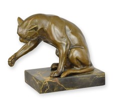 Bronzeskulptur Katze nach