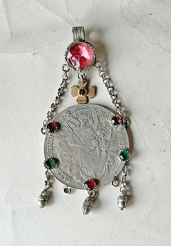 Antik silber madonnentaler - antik,