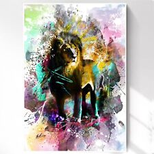 Leinwand Bild Löwe Abstrakt