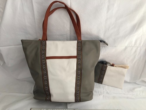 Handtasche damen grau - handtasche, grau-weiß