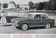 Goliath 1100 & Luxus & Kombi Prospekt - Borgward - original - deutsch 1957 1958