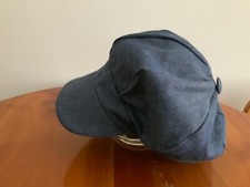 Vintage Schirmmütze Ballonmütze Jeansstoff 70er Rasta Reggae  ca. Gr.S  54/55