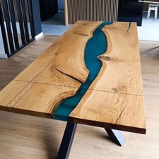 Ocean Blue Epoxy River Table
