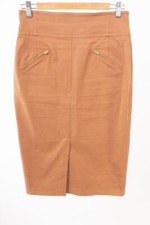 RENA LANGE Damen Rock Gr. DE 40 mit Baumwolle Braun