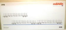 Märklin H0 4516 Wagen-Set "Holztransport" DB, mit 3x Rungenwagen Snps, KK   V70