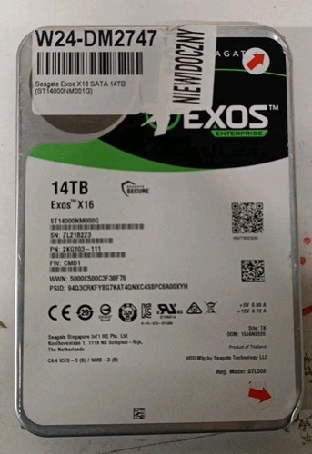Seagate exos x16 14tb - x16, sata